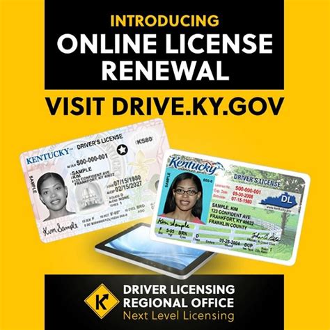 Renew kentucky driver's license online - If you meet all the requirements above, you can follow these steps to renew online: Visit the Kentucky driver’s license renewal site. Apply for license renewal. Follow the online prompts. Pay the license renewal fee using a credit or debit card: 4-year validity: $21.50. 8-year validity: $43.00. 